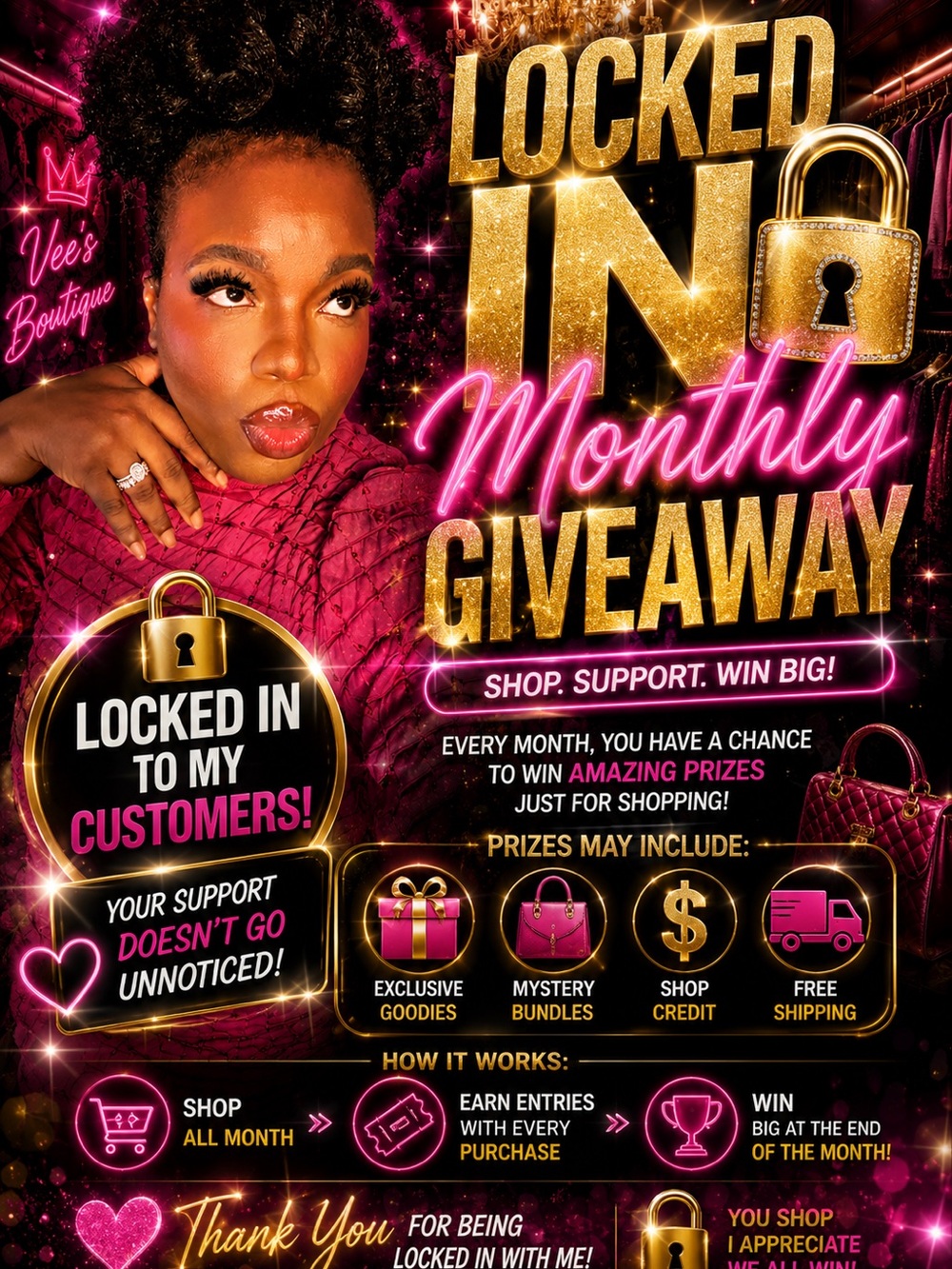 @imanifest_v monthly Giveaway day 💯🎊